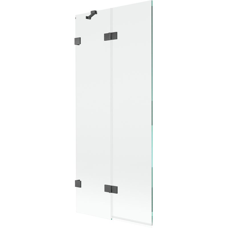Mexen Lunar 2-panel left shower screen 80 x 150 cm, transparent, brushed gun gray - 897-080-100-66-00-L