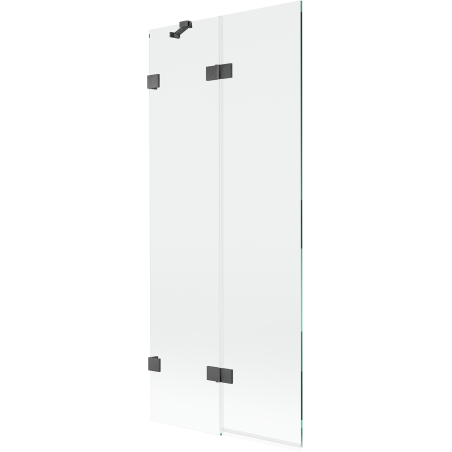 Mexen Lunar 2-panel left shower screen 80 x 150 cm, transparent, brushed gun gray - 897-080-100-66-00-L