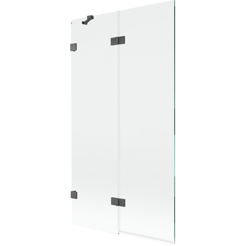 Mexen Lunar 2-wing left shower screen 100 x 150 cm, transparent, gun gray brushed - 897-100-100-66-00-L