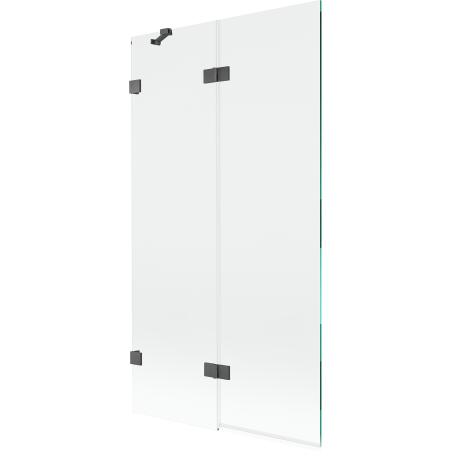 Mexen Lunar 2-wing left shower screen 100 x 150 cm, transparent, gun gray brushed - 897-100-100-66-00-L