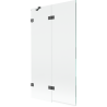 Mexen Lunar 2-wing left shower screen 100 x 150 cm, transparent, gun gray brushed - 897-100-100-66-00-L