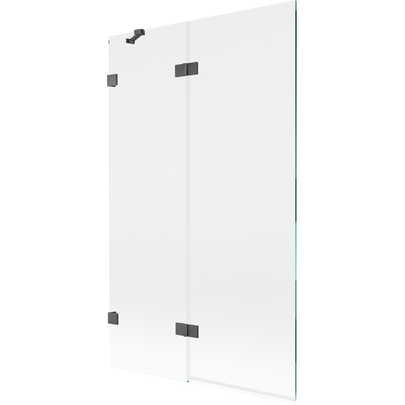 Mexen Lunar 2-wing left bath screen 110 x 150 cm, transparent, brushed gun gray - 897-110-100-66-00-L