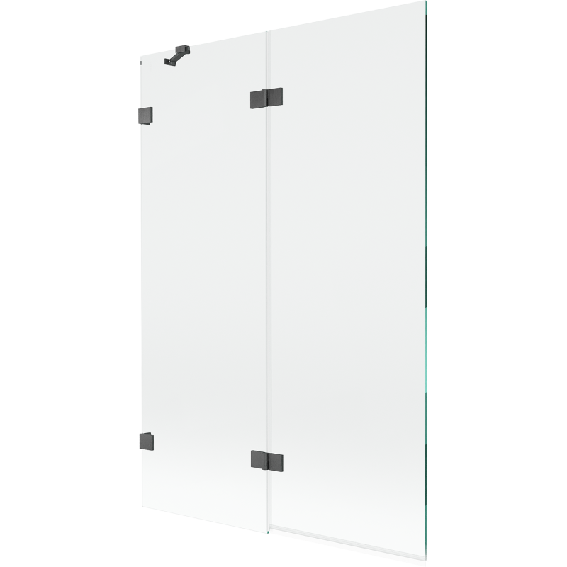 Mexen Lunar 2-panel left shower screen 120 x 150 cm, transparent, brushed gun gray - 897-120-100-66-00-L