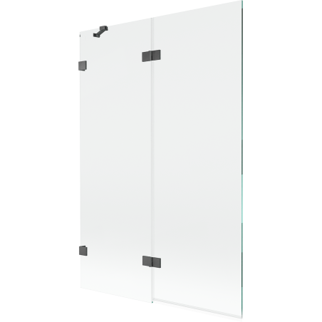 Mexen Lunar 2-wing shower screen left 120 x 150 cm, transparent, gun gray brushed - 897-120-100-66-00-L
