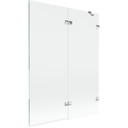 Mexen Lunar shower screen 2-wing right 130 x 150 cm, transparent, chrome - 897-130-100-01-00-P