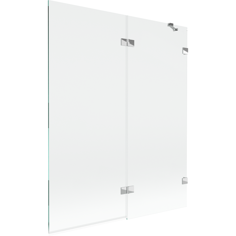 Mexen Lunar 2-panel right shower screen 140 x 150 cm, transparent, chrome - 897-140-100-01-00-P