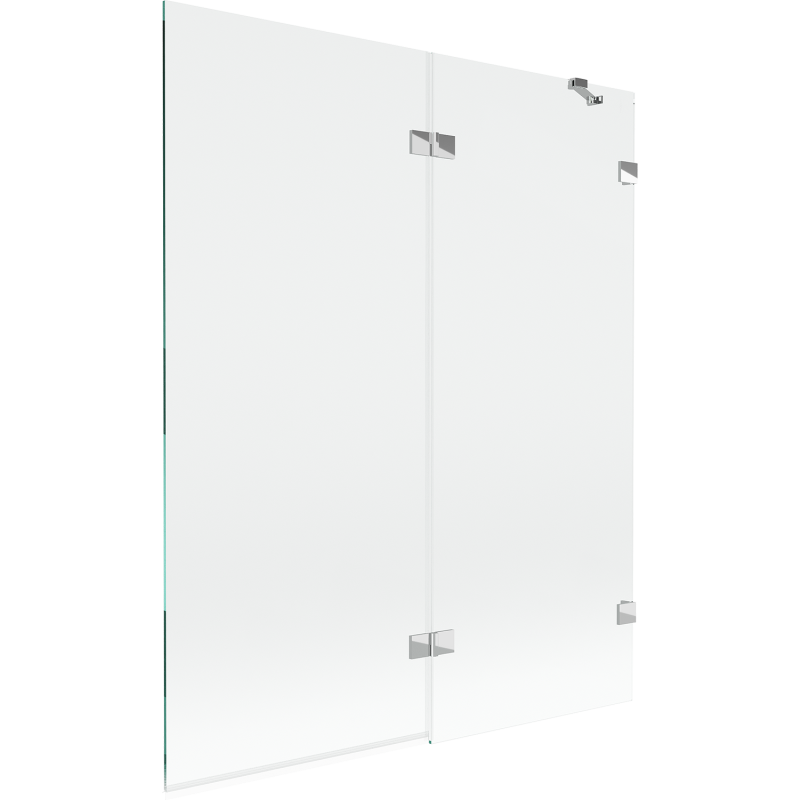Mexen Lunar 2-panel shower screen right 140 x 150 cm, transparent, chrome - 897-140-100-01-00-P