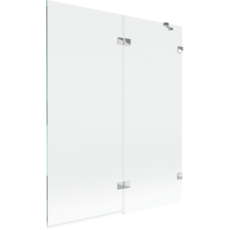 Mexen Lunar 2-panel right shower screen 140 x 150 cm, transparent, chrome - 897-140-100-01-00-P