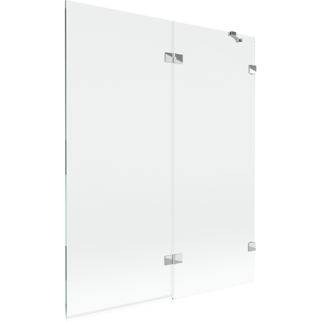 Mexen Lunar 2-panel shower screen right 140 x 150 cm, transparent, chrome - 897-140-100-01-00-P