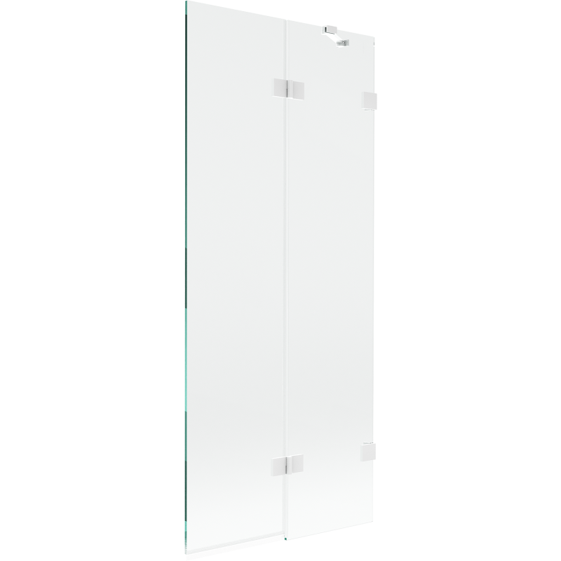 Mexen Lunar 2-wing shower screen right 80 x 150 cm, transparent, white - 897-080-100-20-00-P