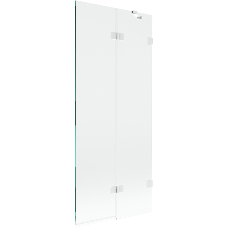 Mexen Lunar 2-wing shower screen right 80 x 150 cm, transparent, white - 897-080-100-20-00-P