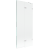 Mexen Lunar 2-wing shower screen right 80 x 150 cm, transparent, white - 897-080-100-20-00-P