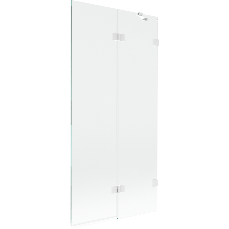 Mexen Lunar 2-wing shower screen right 90 x 150 cm, transparent, white - 897-090-100-20-00-P