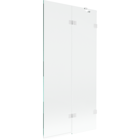 Mexen Lunar 2-wing shower screen right 90 x 150 cm, transparent, white - 897-090-100-20-00-P