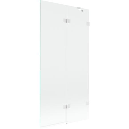 Mexen Lunar shower screen 2-panel right 90 x 150 cm, transparent, white - 897-090-100-20-00-P