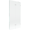 Mexen Lunar shower screen 2-panel right 90 x 150 cm, transparent, white - 897-090-100-20-00-P