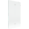 Mexen Lunar 2-leaf right shower screen 100 x 150 cm, transparent, white - 897-100-100-20-00-P