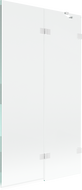 Mexen Lunar 2-leaf right shower screen 100 x 150 cm, transparent, white - 897-100-100-20-00-P