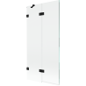Mexen Lunar 2-leaf left shower screen 90 x 150 cm, transparent, black - 897-090-100-70-00-L