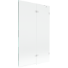 Mexen Lunar 2-panel Right Shower Screen 110 x 150 cm, Transparent, White - 897-110-100-20-00-P