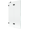 Mexen Lunar 2-wing left bath screen 100 x 150 cm, transparent, black - 897-100-100-70-00-L