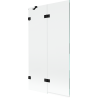 Mexen Lunar 2-wing left shower screen 100 x 150 cm, transparent, black - 897-100-100-70-00-L
