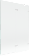 Mexen Lunar 2-Panel Right-Hand Shower Screen 120 x 150 cm, Transparent, White - 897-120-100-20-00-P