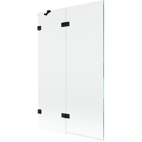 Mexen Lunar 2-panel left shower screen 110 x 150 cm, transparent, black - 897-110-100-70-00-L