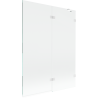 Mexen Lunar 2-wing right shower screen 130 x 150 cm, transparent, white - 897-130-100-20-00-P