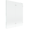 Mexen Lunar 2-panel shower screen right 140 x 150 cm, transparent, white - 897-140-100-20-00-P