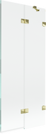 Mexen Lunar 2-Panel Bath Screen Right 80 x 150 cm, Transparent, Gold - 897-080-100-50-00-P