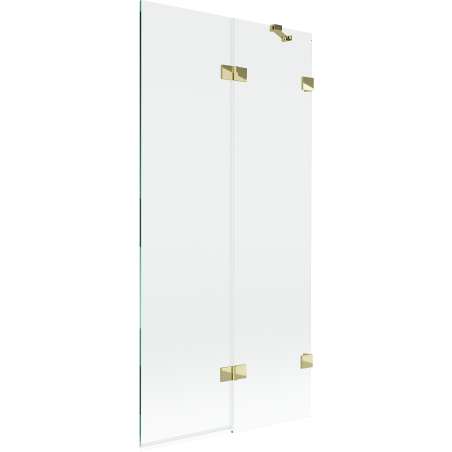 Mexen Lunar 2-panel bath screen right 90 x 150 cm, transparent, gold - 897-090-100-50-00-P