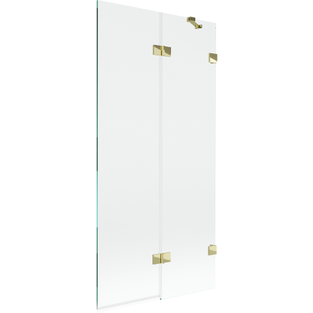 Mexen Lunar 2-Wing Right Shower Screen 90 x 150 cm, Transparent, Gold - 897-090-100-50-00-P