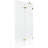 Mexen Lunar 2-panel bath screen right 90 x 150 cm, transparent, gold - 897-090-100-50-00-P