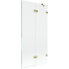 Mexen Lunar 2-Wing Right Shower Screen 90 x 150 cm, Transparent, Gold - 897-090-100-50-00-P