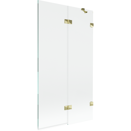 Mexen Lunar 2-wing shower screen right 100 x 150 cm, transparent, gold - 897-100-100-50-00-P