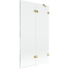 Mexen Lunar 2-wing shower screen right 100 x 150 cm, transparent, gold - 897-100-100-50-00-P
