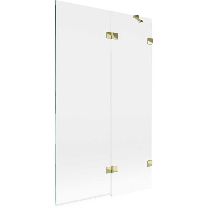 Mexen Lunar 2-wing Right Shower Screen 110 x 150 cm, Transparent, Gold - 897-110-100-50-00-P