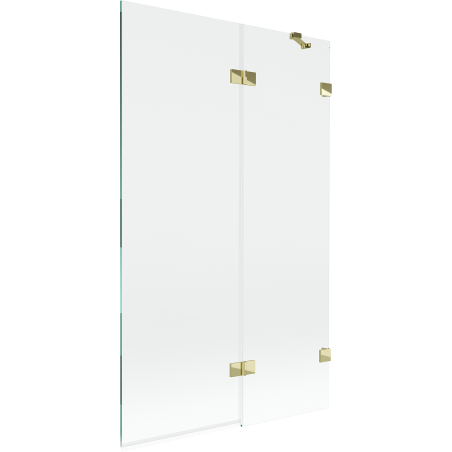 Mexen Lunar 2-panel shower screen right 110 x 150 cm, transparent, gold - 897-110-100-50-00-P