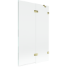 Mexen Lunar 2-panel shower screen right 110 x 150 cm, transparent, gold - 897-110-100-50-00-P