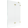 Mexen Lunar 2-wing Right Shower Screen 110 x 150 cm, Transparent, Gold - 897-110-100-50-00-P