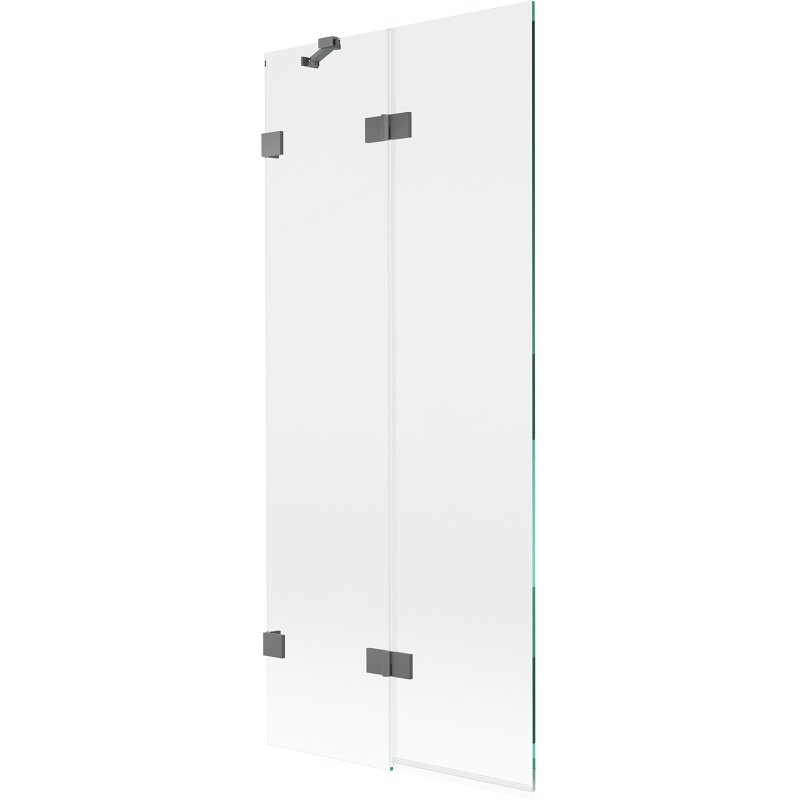 Mexen Lunar 2-panel left shower screen 80 x 150 cm, transparent, gun metal - 897-080-100-95-00-L