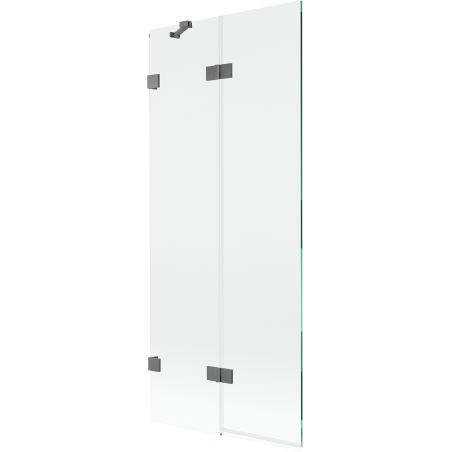 Mexen Lunar 2-panel left shower screen 80 x 150 cm, transparent, gun metal - 897-080-100-95-00-L