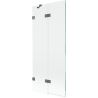 Mexen Lunar 2-panel left shower screen 80 x 150 cm, transparent, gun metal - 897-080-100-95-00-L