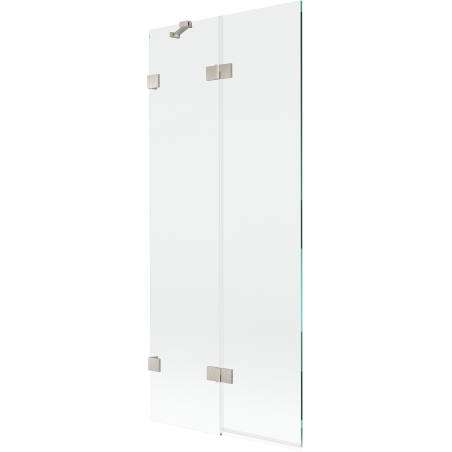 Mexen Lunar 2-panel left bath screen 80 x 150 cm, transparent, brushed nickel - 897-080-100-97-00-L