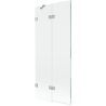 Mexen Lunar 2-panel left shower screen 80 x 150 cm, transparent, brushed nickel - 897-080-100-97-00-L