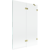 Mexen Lunar 2-panel right shower screen 120 x 150 cm, transparent, gold - 897-120-100-50-00-P
