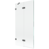 Mexen Lunar 2-wing Left Shower Screen 90 x 150 cm, Transparent, Gun Metal - 897-090-100-95-00-L