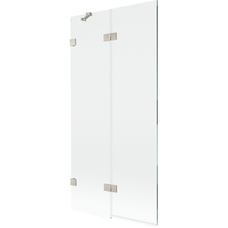 Mexen Lunar two-panel shower screen left 90 x 150 cm, transparent, brushed nickel - 897-090-100-97-00-L