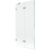 Mexen Lunar two-panel shower screen left 90 x 150 cm, transparent, brushed nickel - 897-090-100-97-00-L
